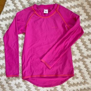 Polarn O. Pyret Girls Long Sleeve Rash Guard Swim Shirt Size 8-10